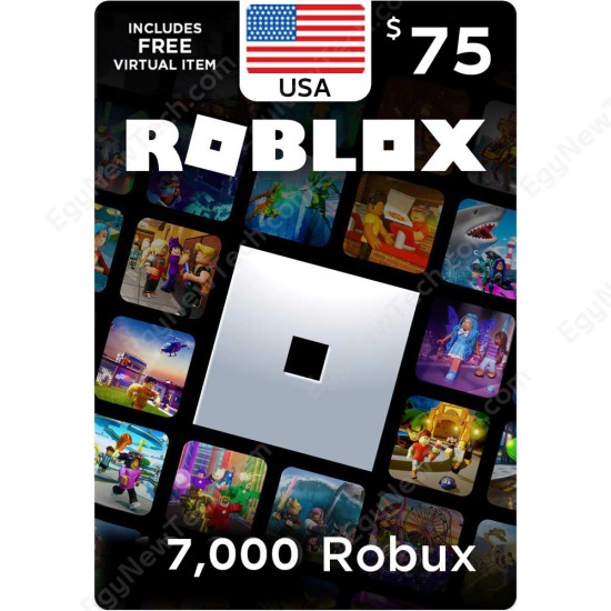 Microsoft 75 USA Roblox Gift Card 7000 Robux Digital Code Roblox USA